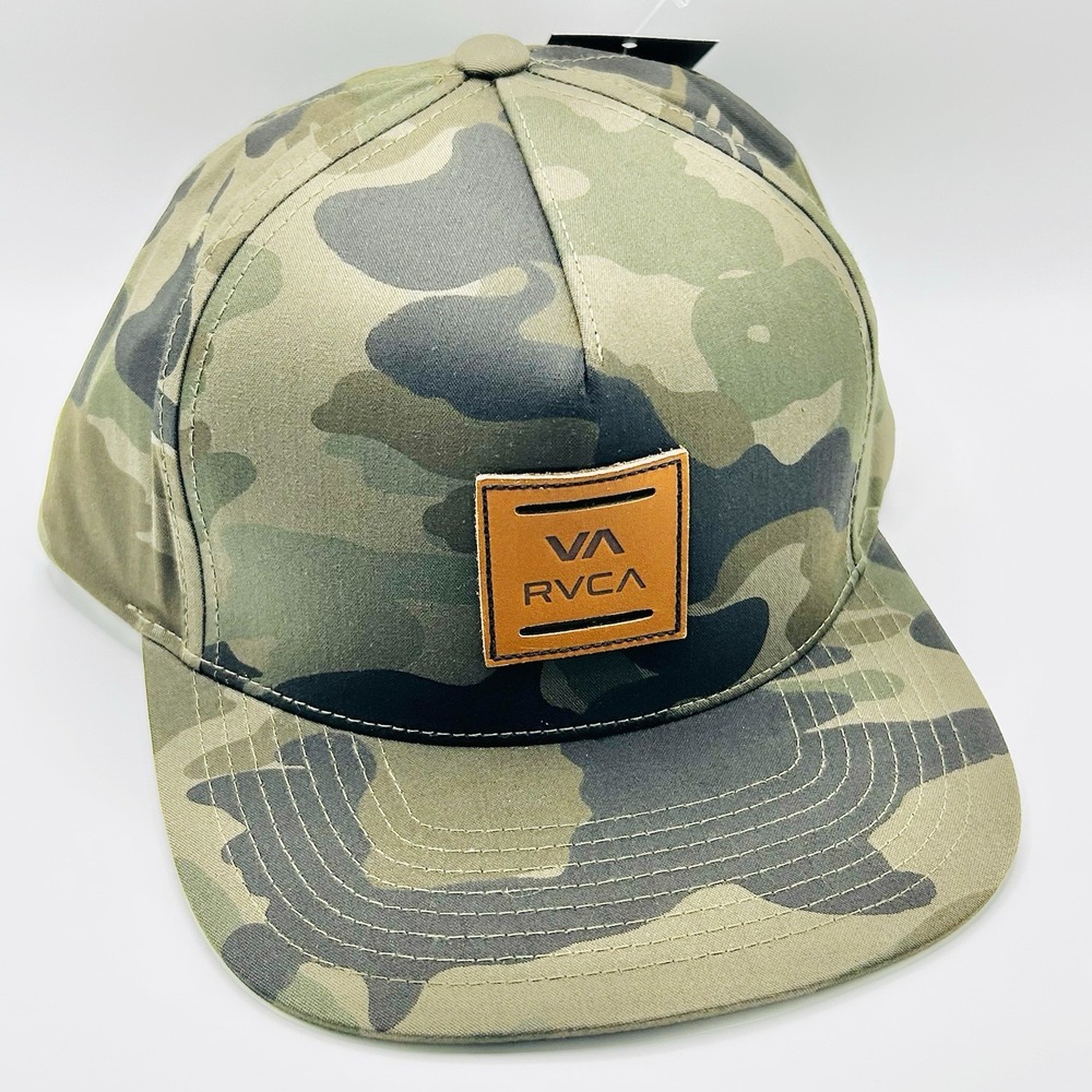 RVCA All The Way Camo Patch Hat Cap Snapback Adjustable Green Outdoors Casual - Picture 3 of 5